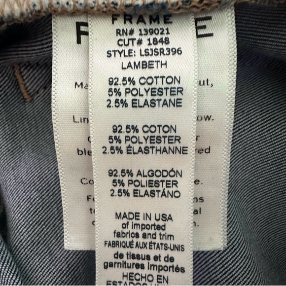 FRAME Denim Le Skinny de Jeanne Distressed Fringe Hem Jeans Size 27 - Picture 9 of 10